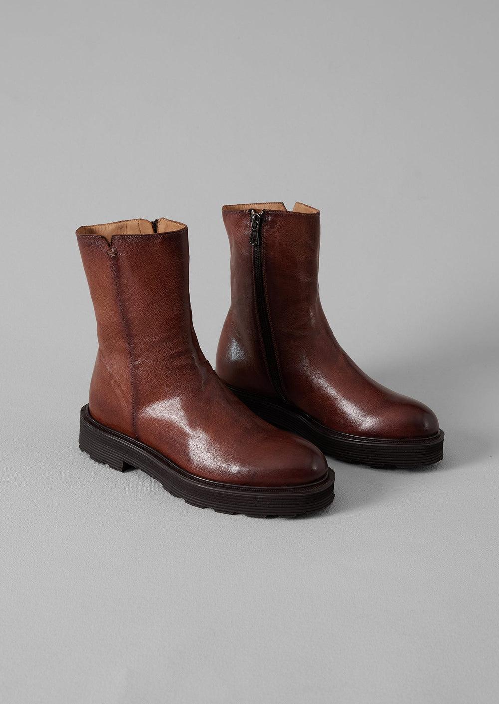 Sturlini Tall Leather Boots | Tan Product Image