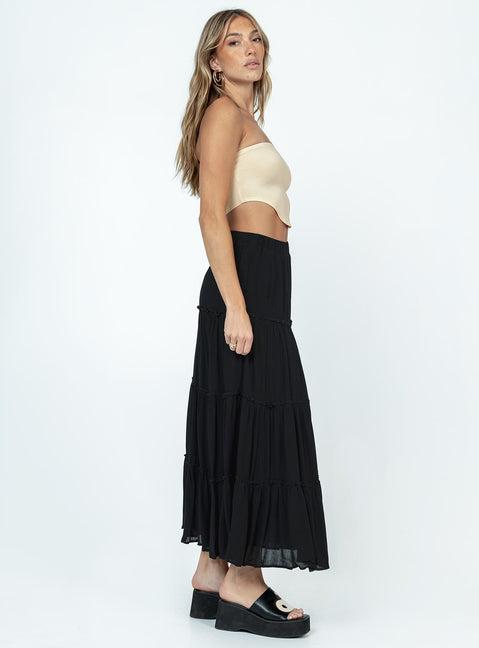 Miriah Maxi Skirt Black Product Image