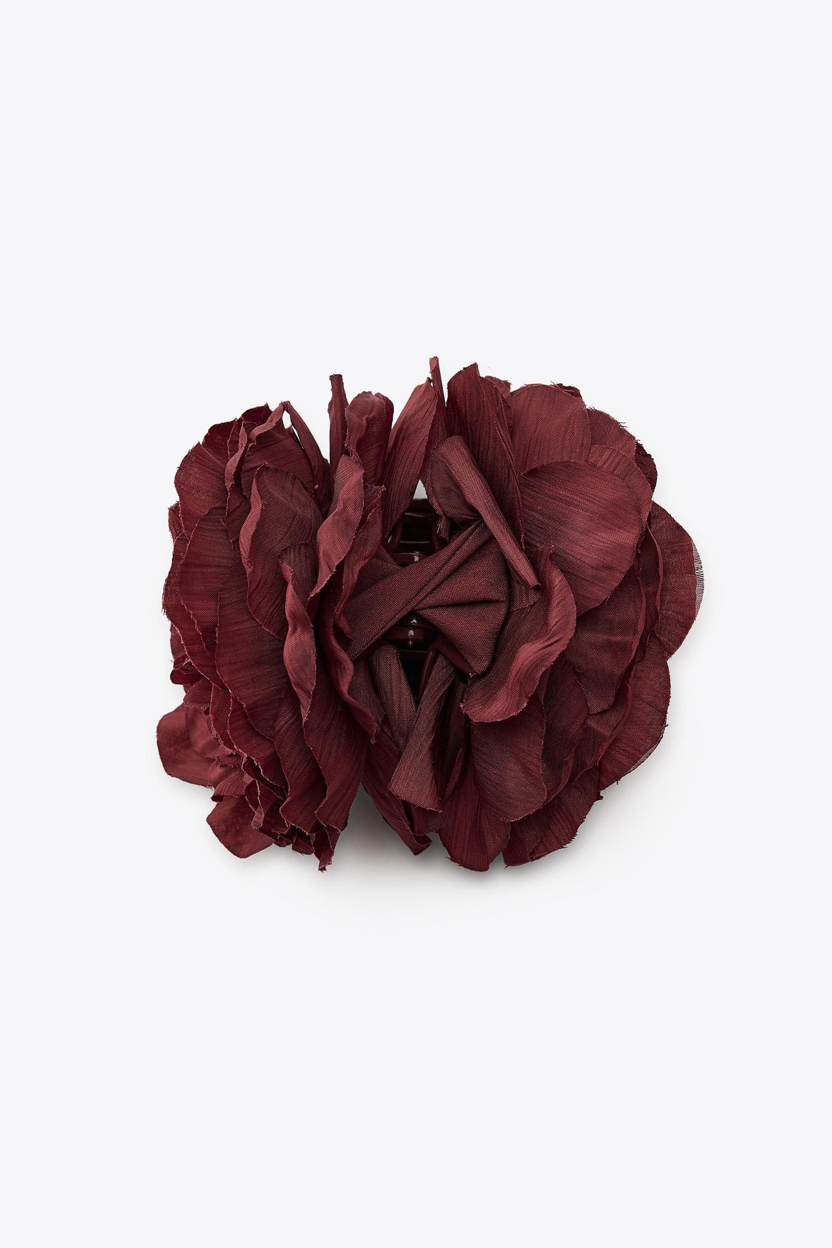 WOVEN FLORAL HAIR CLIP Product Image