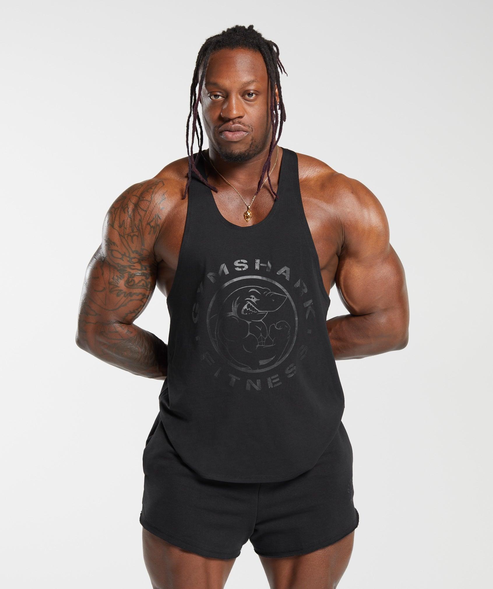 Gymshark Legacy Stringer - Black Male Product Image