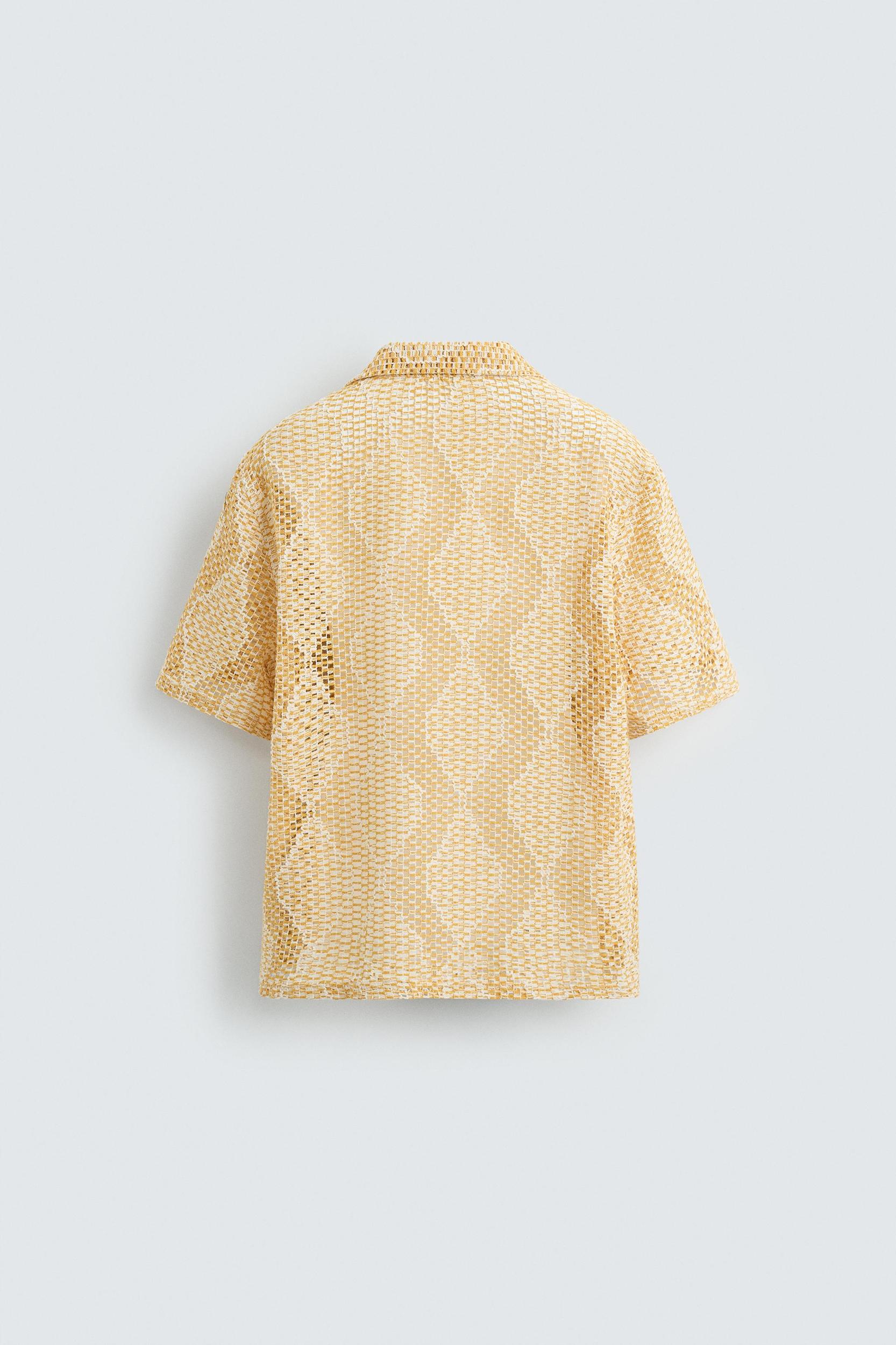 TEXTURED CROCHET SHIRT Product Image