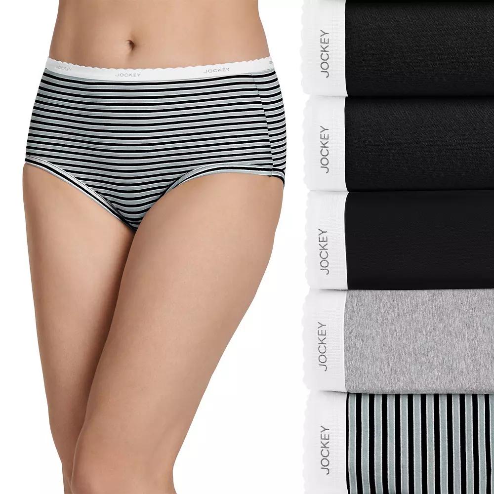 Women's Jockey® Classic 5-Pack Cotton Brief Panty Set 1743, Pink Product Image