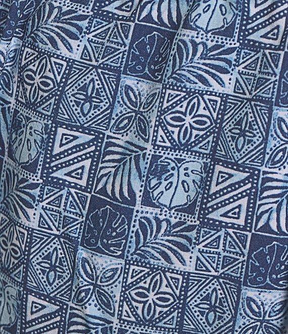 Caribbean Batik Geo 8#double; Inseam Swim Trunks Product Image