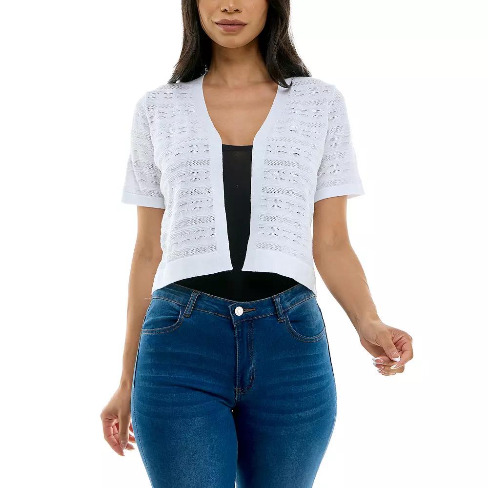 Women's Nina Leonard Novelty Stitch Bolero Jacket,  Product Image