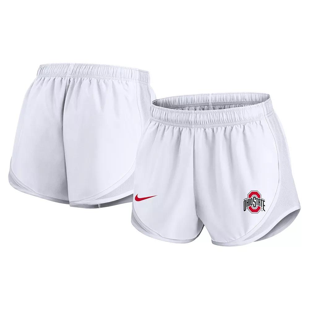Women's Nike White Ohio State Buckeyes Primetime Tempo Performance Shorts, Size: Large Product Image