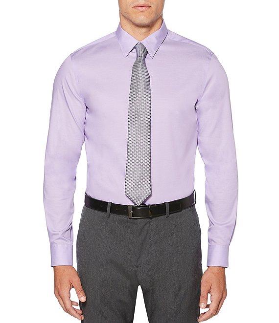Perry Ellis Non-Iron Solid Long-Sleeve Twill Shirt Product Image