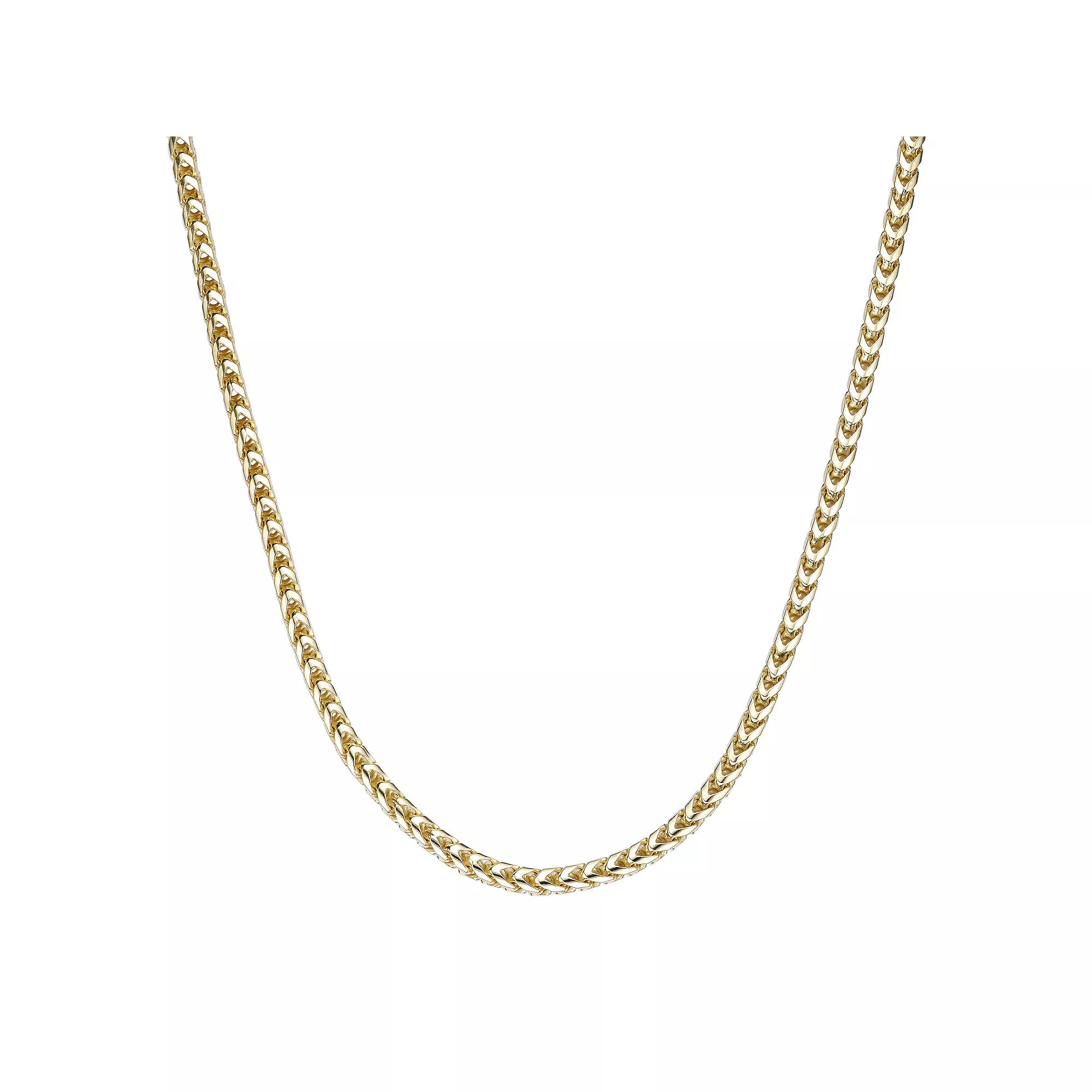 Mens LYNX 14k Gold Over Silver 3.8mm Franco Chain Necklace Gold Tone Product Image