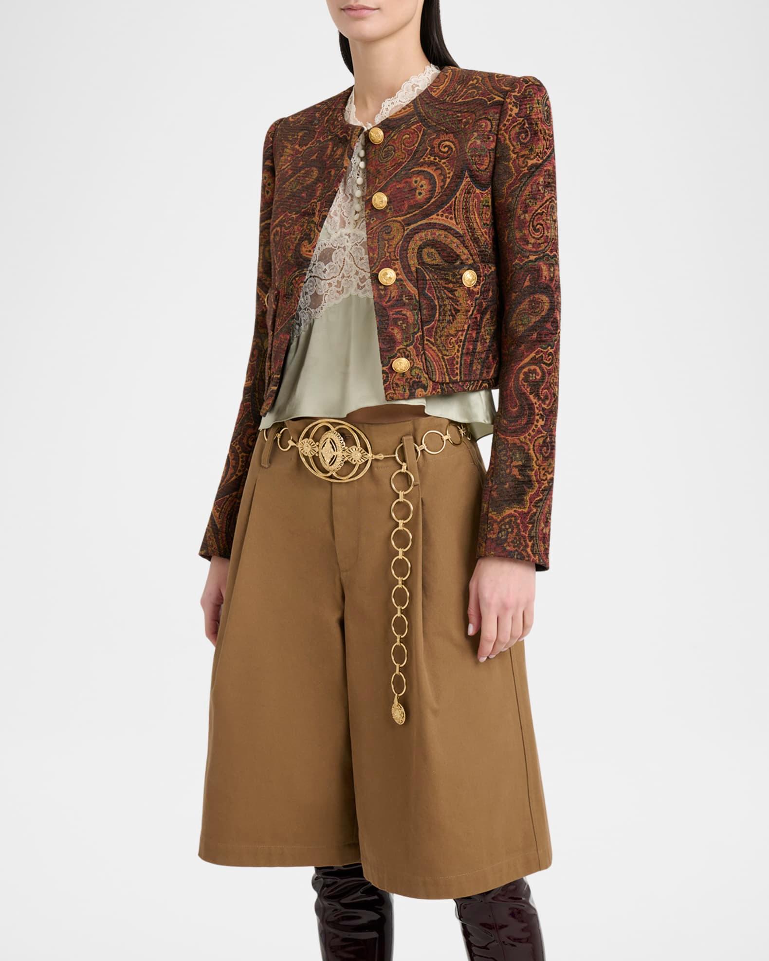 Paisley Velvet Single-Breasted Jacket Product Image