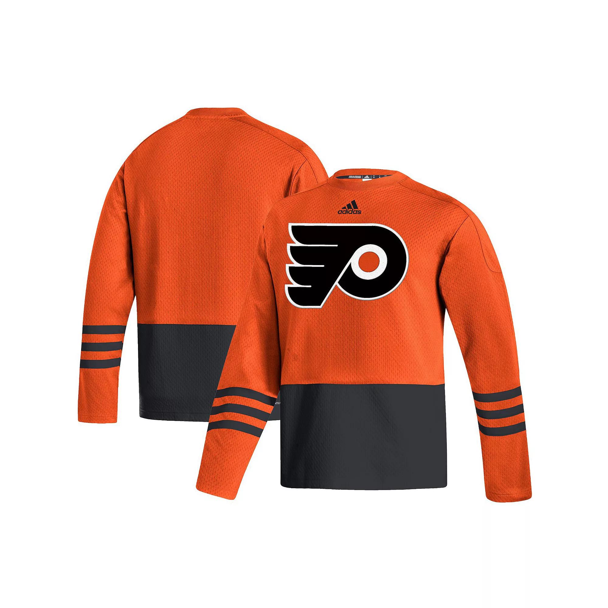 Men's adidas Orange Philadelphia Flyers Logo AEROREADY Pullover Sweater,  Product Image