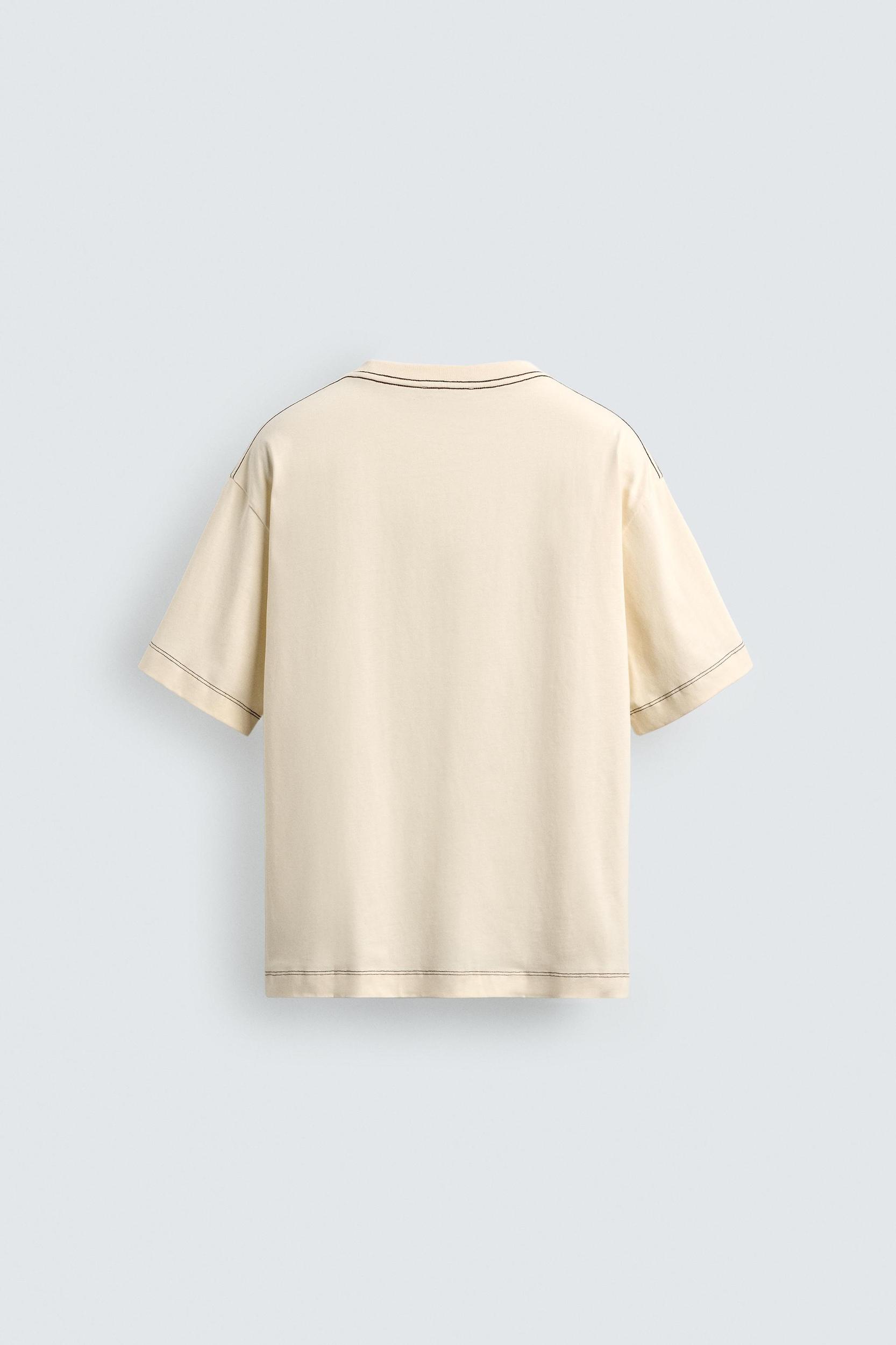 RELAXED FIT EMBROIDERED TEXT T-SHIRT Product Image