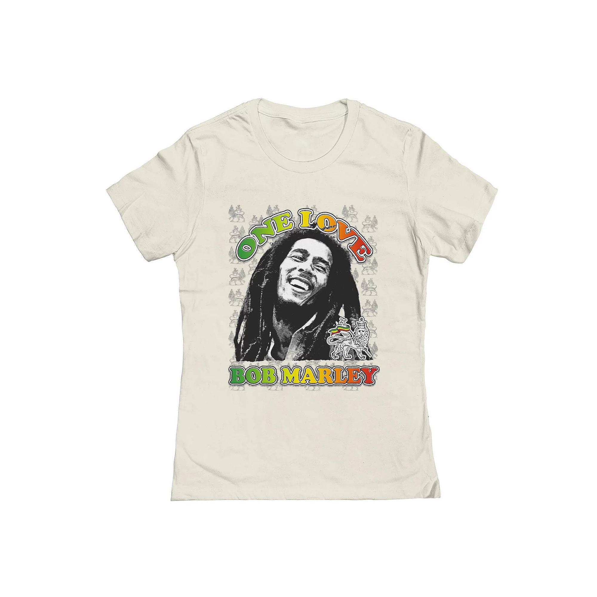 Junior's Bob Marley One Love Texture Graphic Tee, Women's,  Product Image
