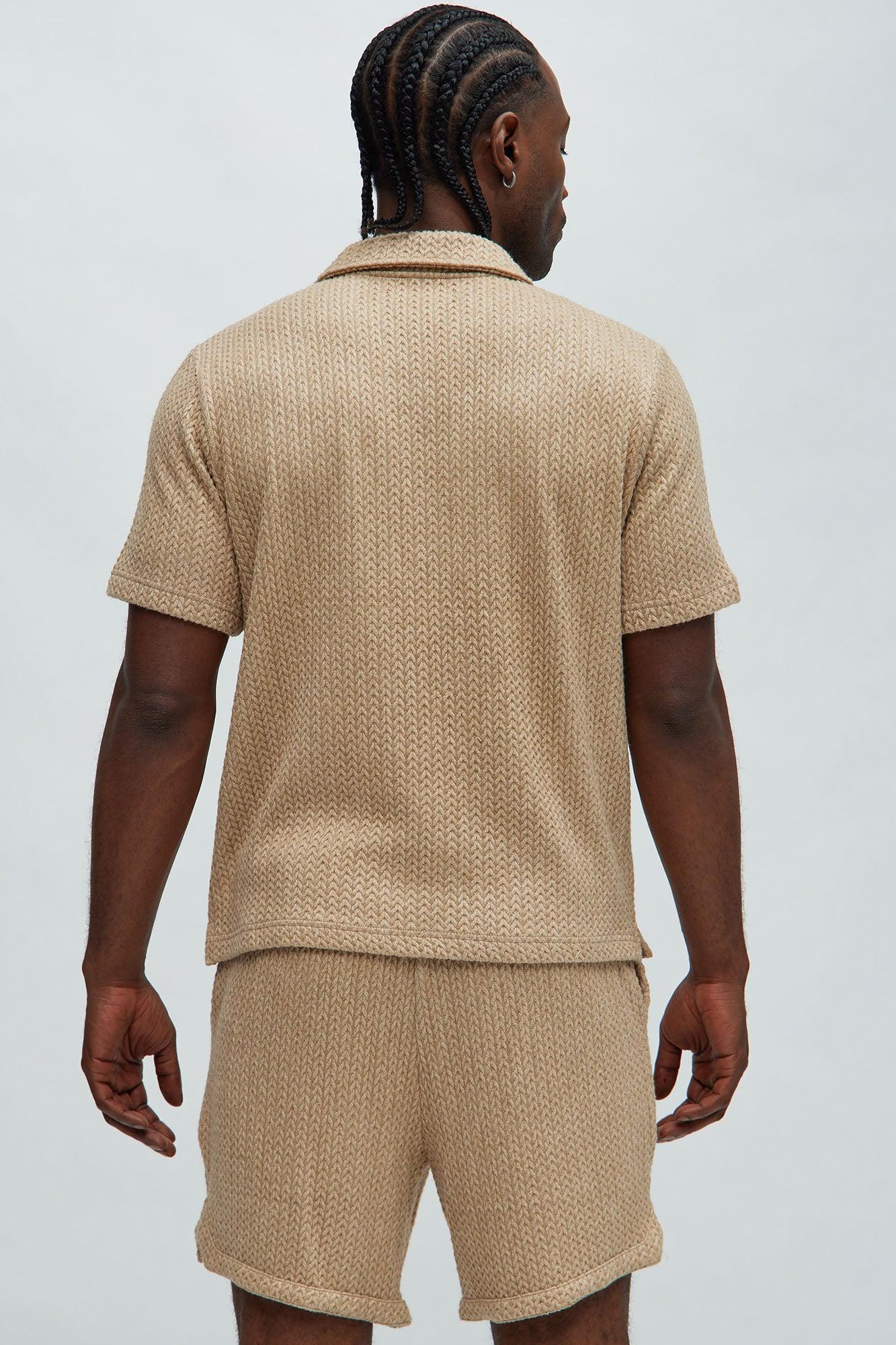 Catanina Textured Polo - Tan Product Image