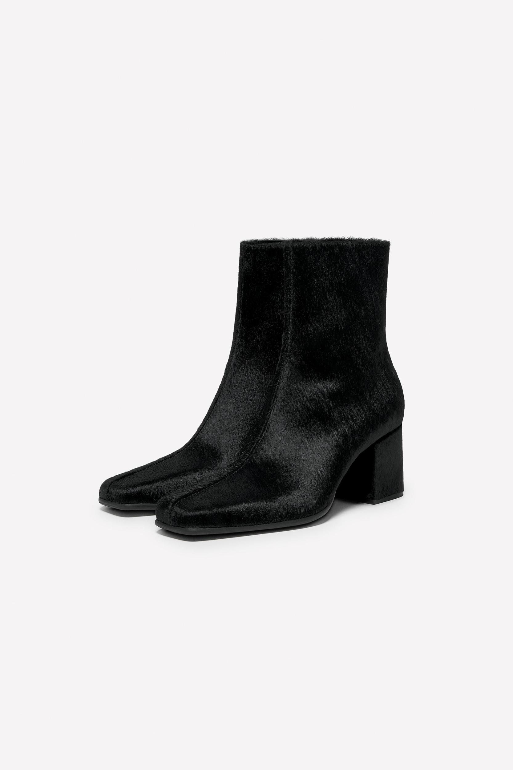 HAIR EFFECT LEATHER HEELED BOOTS LUDOVIC DE SAINT SERNIN x ZARA Product Image