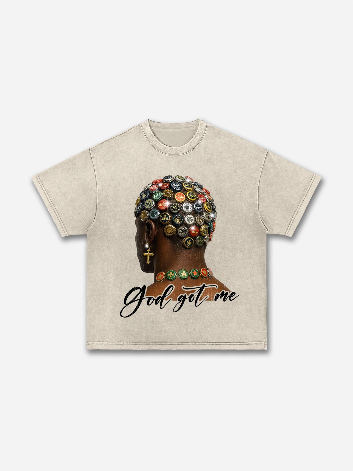 God Heals The Broken Vintage Graphic Acid Wash T-shirt Product Image