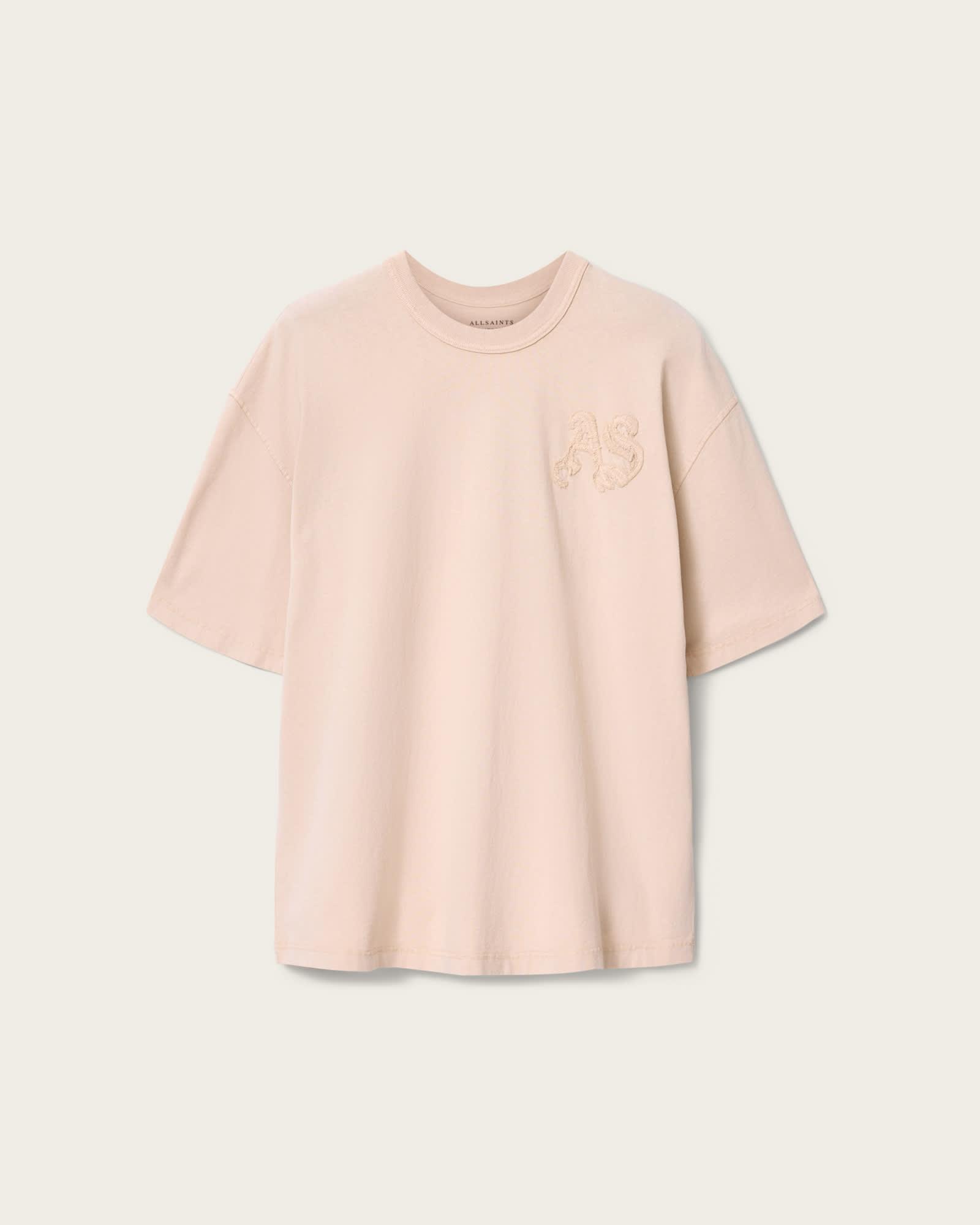 Insignia Short Sleeve Cotton T-Shirt CRYSTAL PINK | ALLSAINTS US Product Image