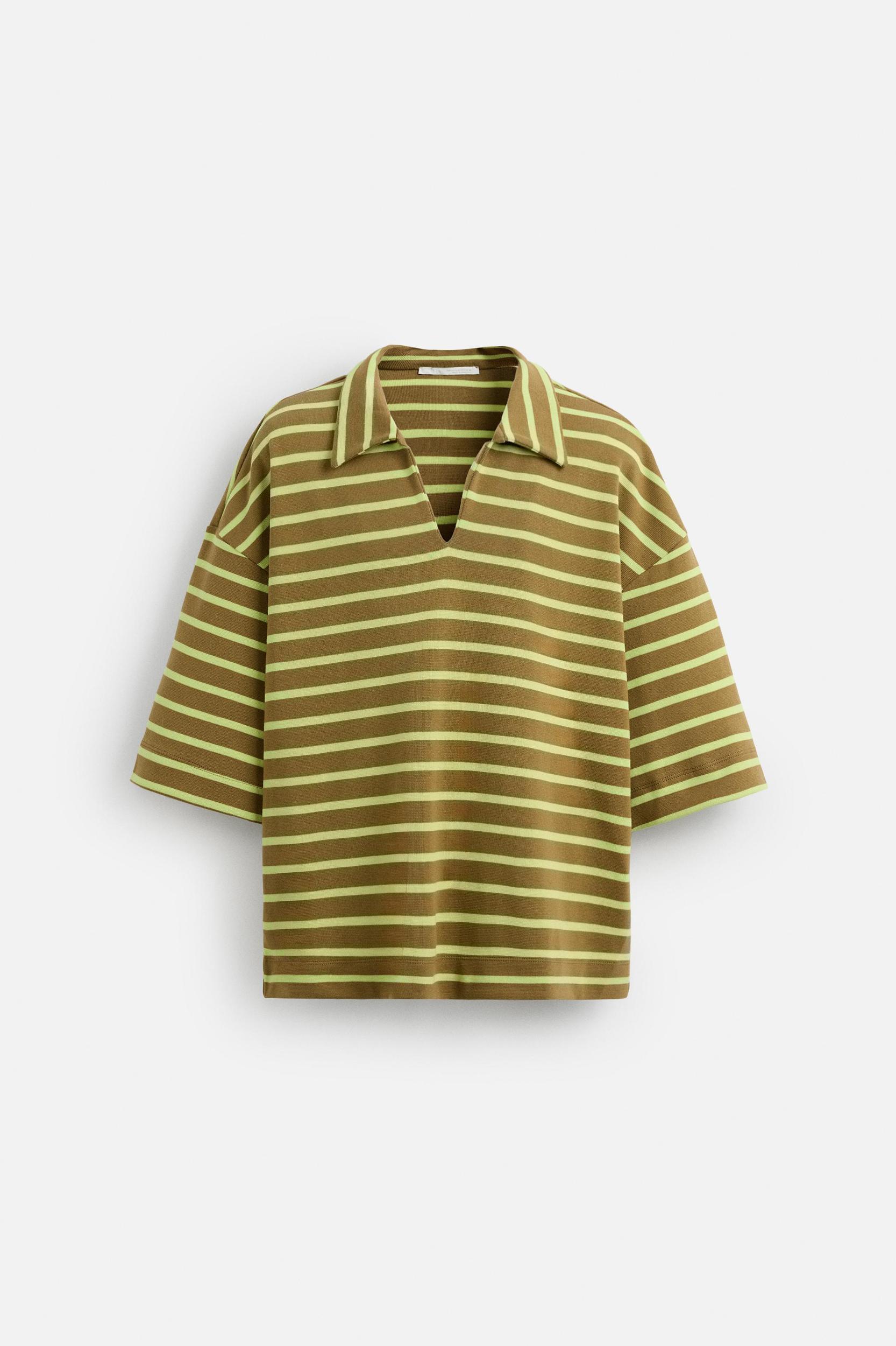 STRIPED RELAXED FIT POLO SHIRT Product Image