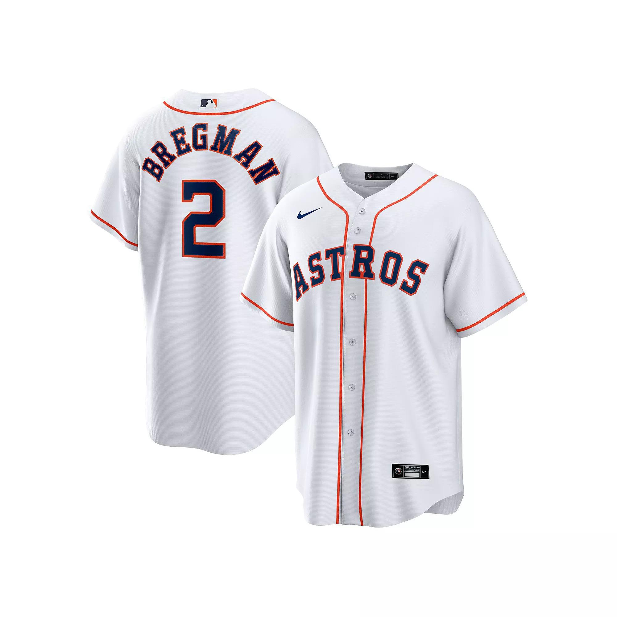 Men's Nike Alex Bregman White Houston Astros Home Replica Player Name Jersey, Size: Medium Product Image