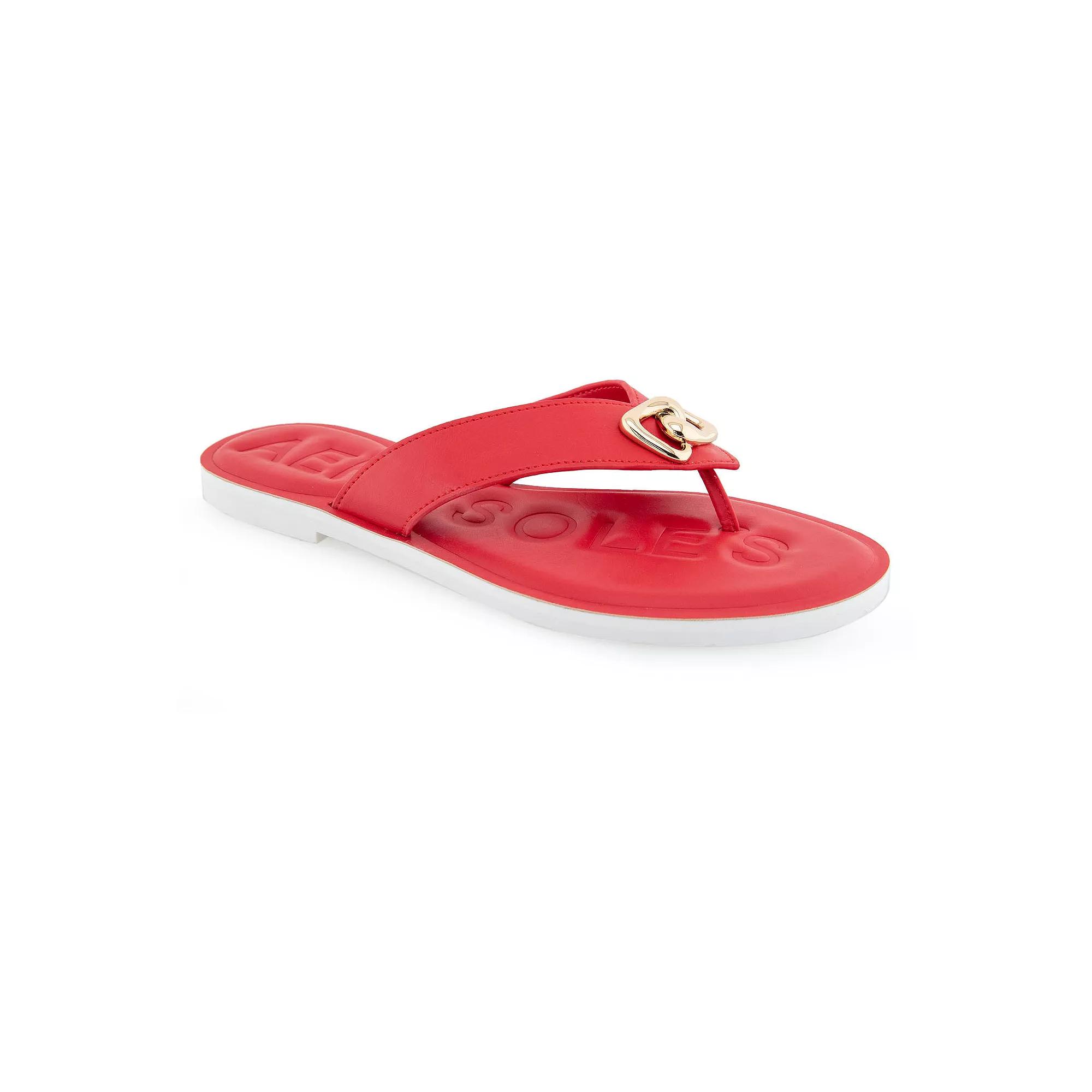 Aerosoles Galen Women's Flip Flop Sandals, Size: 7, Racing Red Pu Leather Product Image