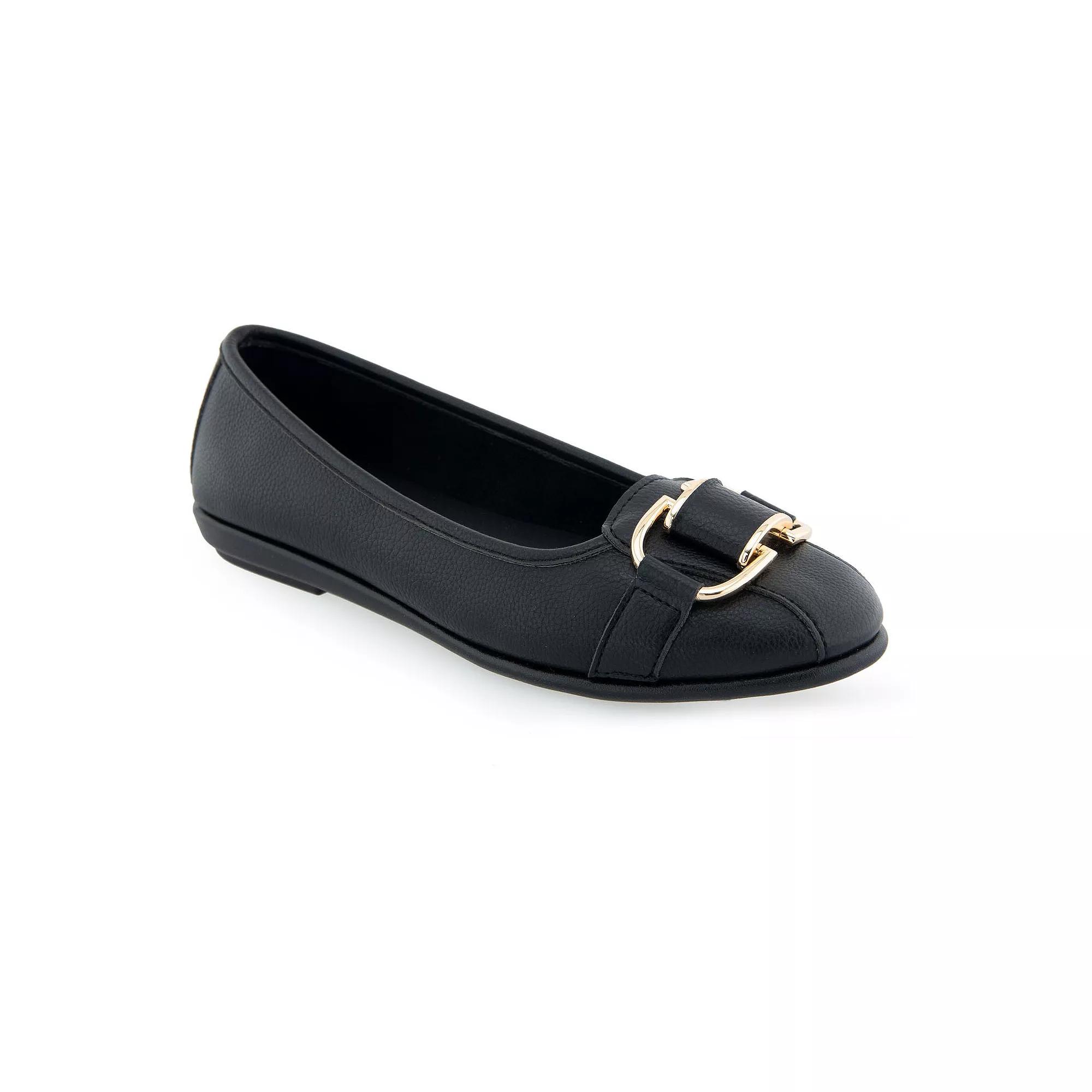 Aerosoles Bentley Women's Ballet Flats, Size: 9 Wide, Black Pu Product Image