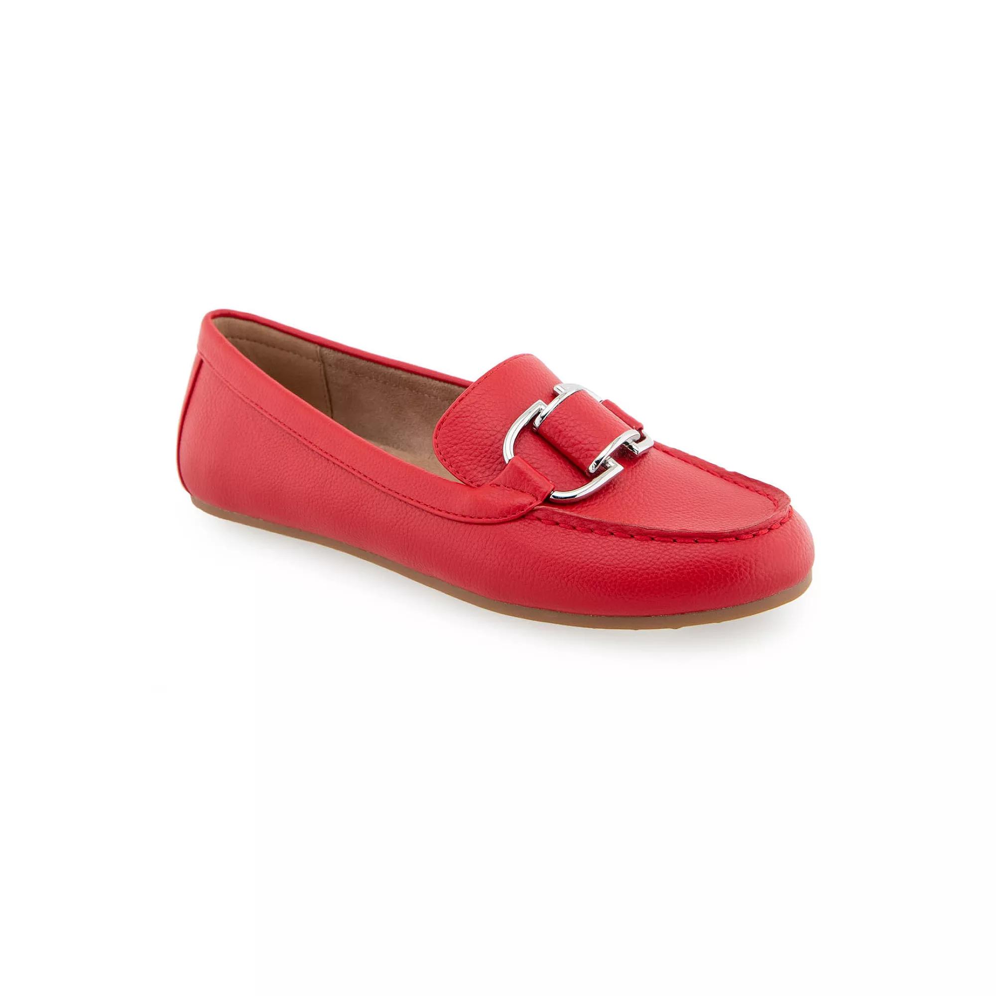 Aerosoles Denver Women's Dress Loafers, Size: 6 Wide, Racing Red Pu Leather Product Image