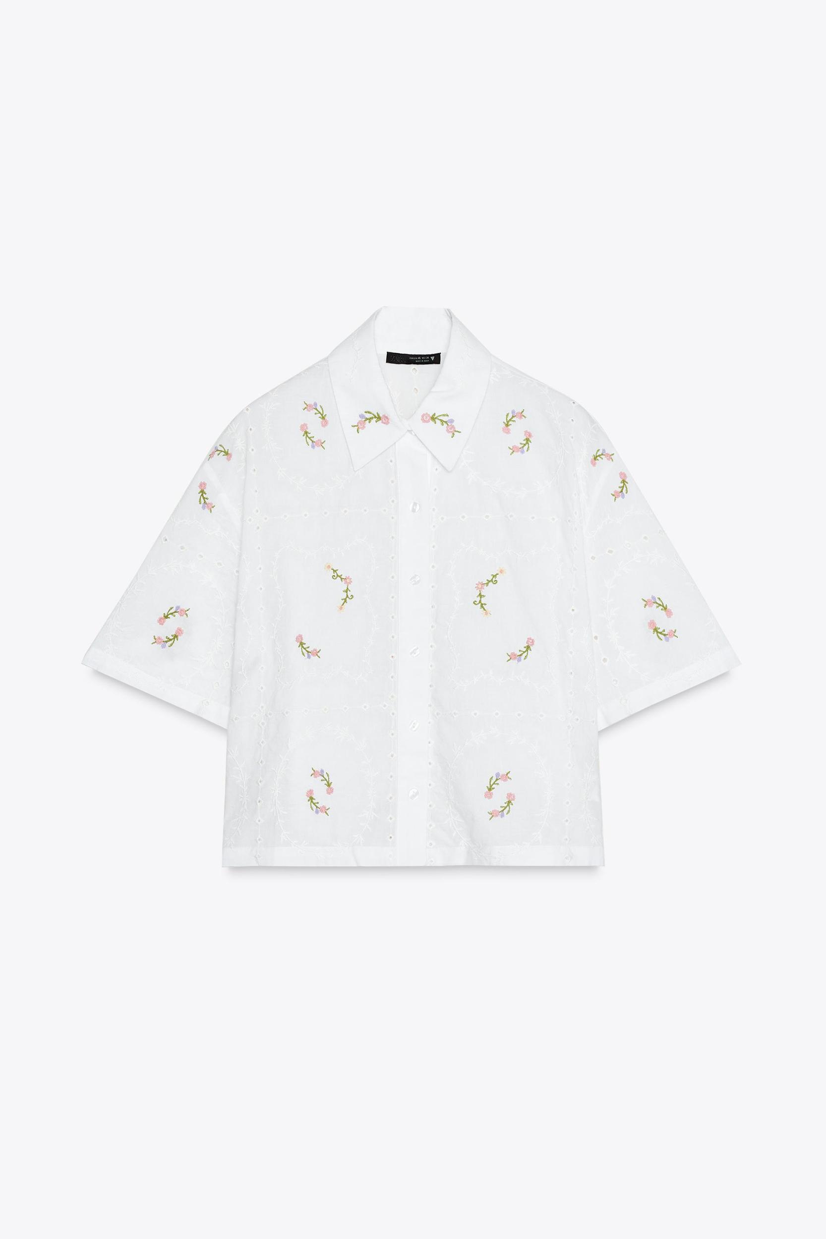 EMBROIDERED FLOWER SHIRT Product Image