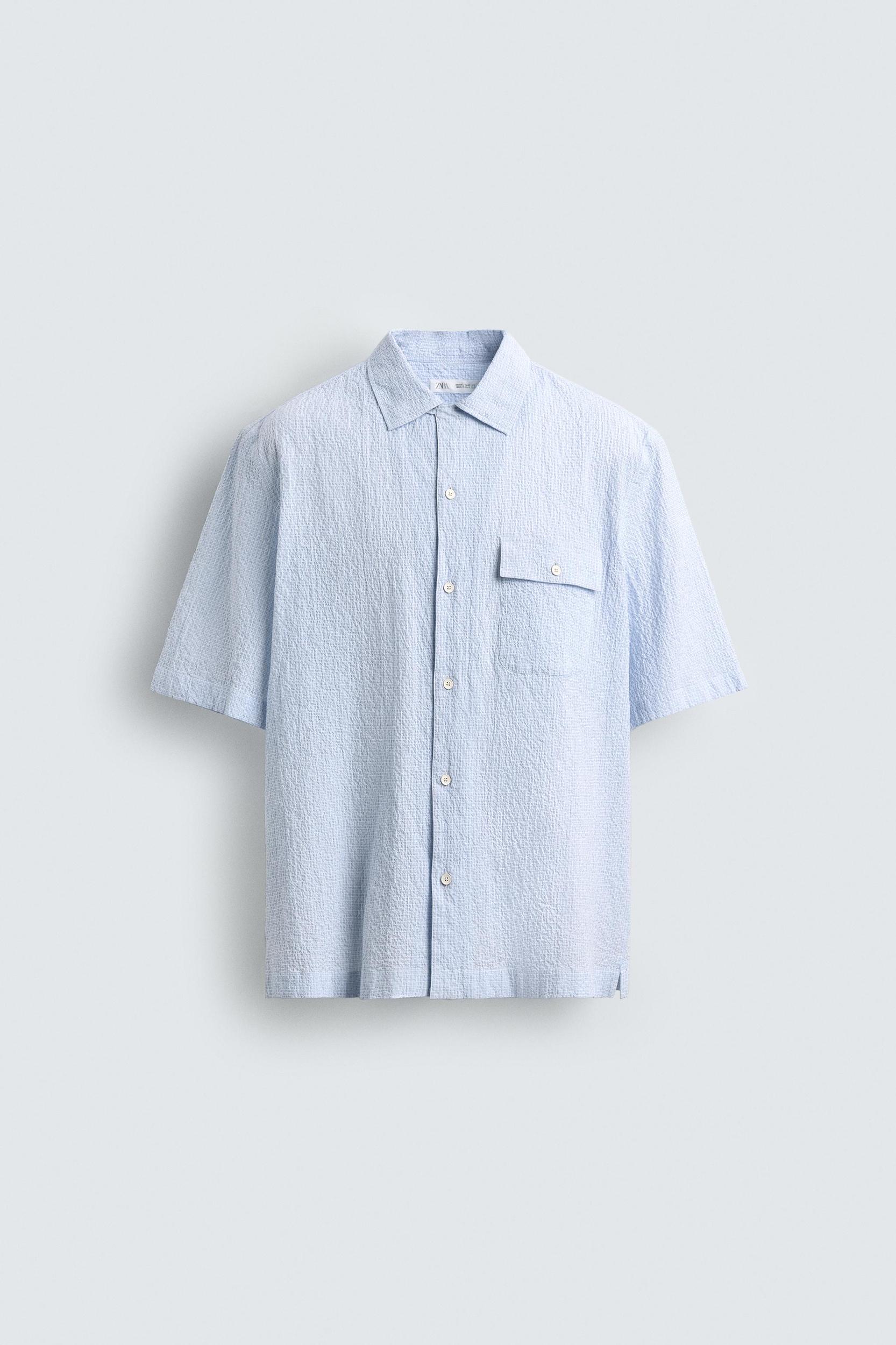 TEXTURED PLAID SHIRT Product Image