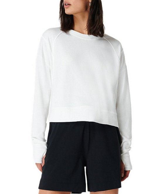 Sweaty Betty After Class Crop Crew Neck Long Sleeve Sweatshirt Product Image