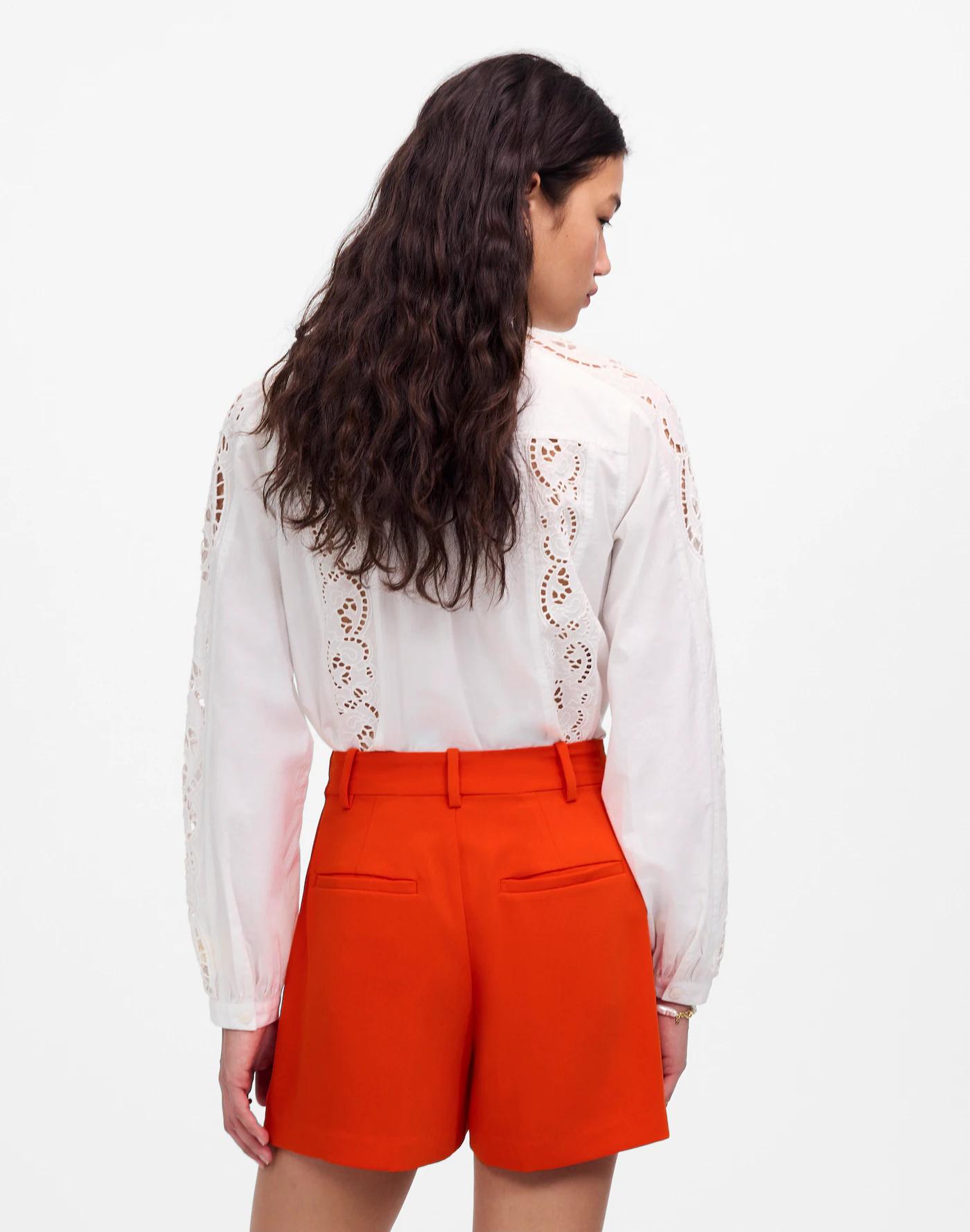 Easy Pleated Trouser Shorts in Crepe Product Image