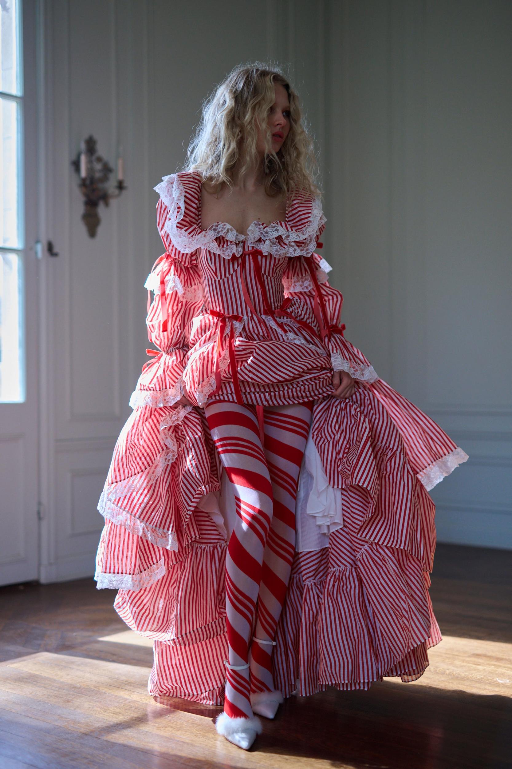 The Candy Stripe Waltz Gown Product Image