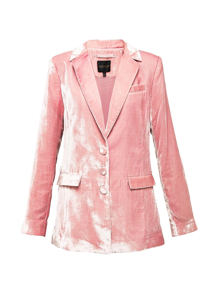 Womens Fiona Velvet Boyfriend Blazer Product Image