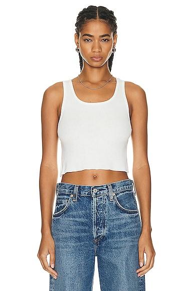 Cropped Scoop Neck Tank Top Product Image