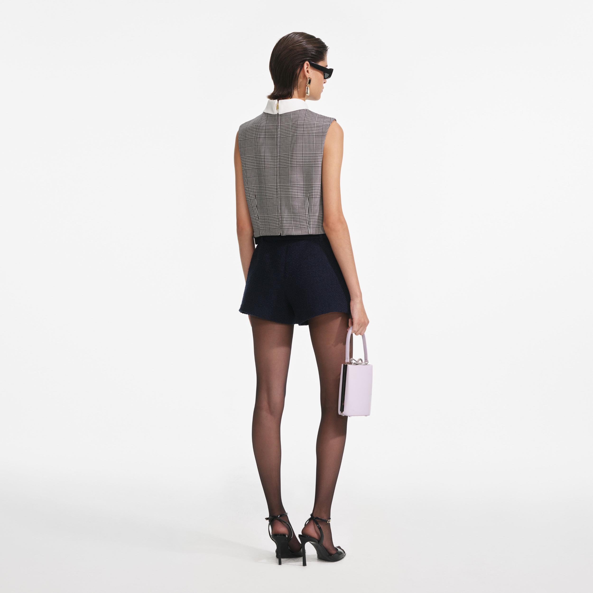 Navy Boucle Skort Product Image