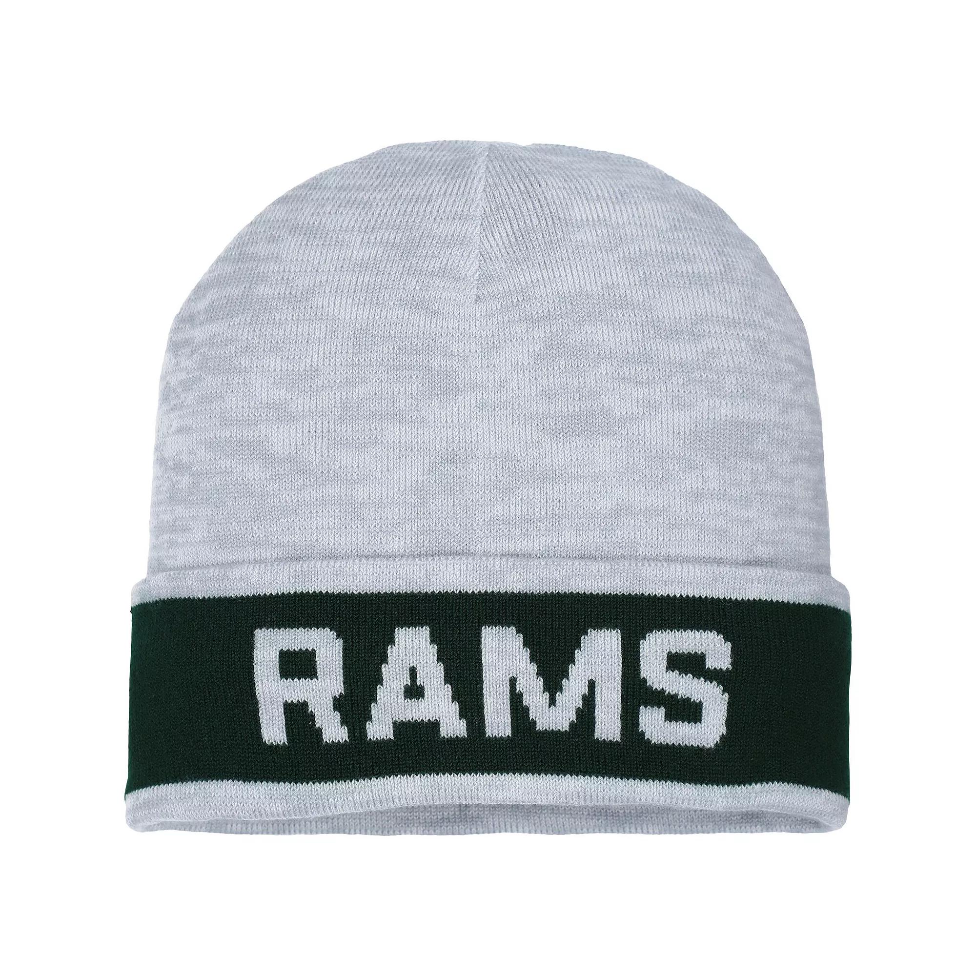 Men's Under Armour  Gray Colorado State Rams Jacquard Cuffed Knit Hat, Grey Product Image