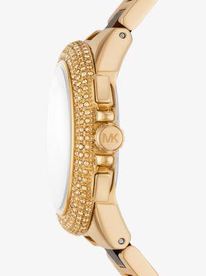 Harlowe Pavé Rose Gold-Tone and Lizard Embossed Leather Strap Product Image