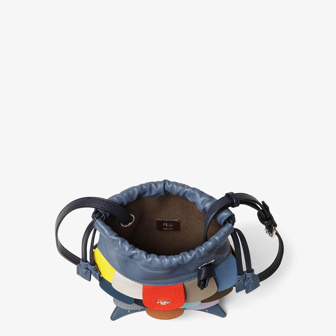 Fish BagNappa leather and multicolor patchwork Cuoio Romano leather bag Product Image