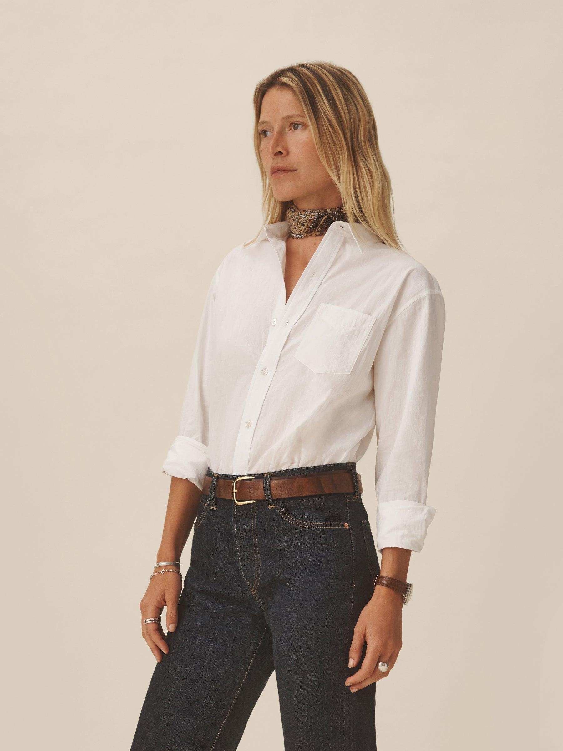 White Mainstay Cotton Shirt Product Image