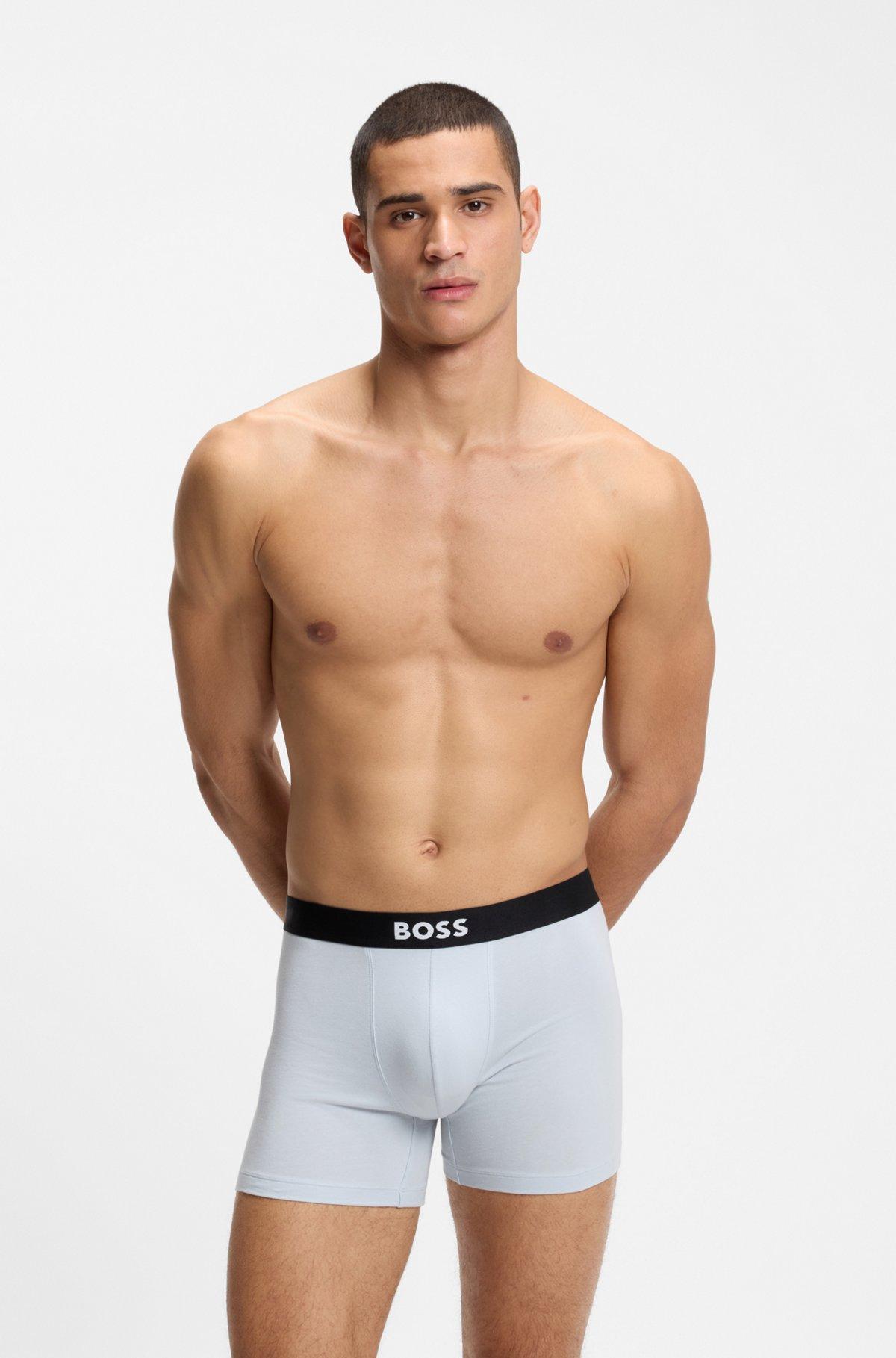 Three-pack of boxer briefs in stretch cotton Product Image