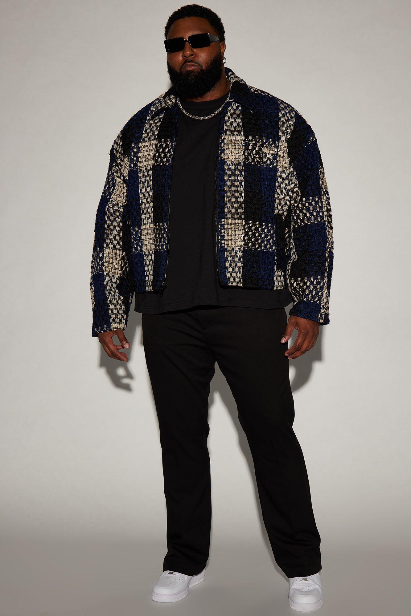 Beverly Tweed Cropped Chore Jacket - Navy/combo Product Image