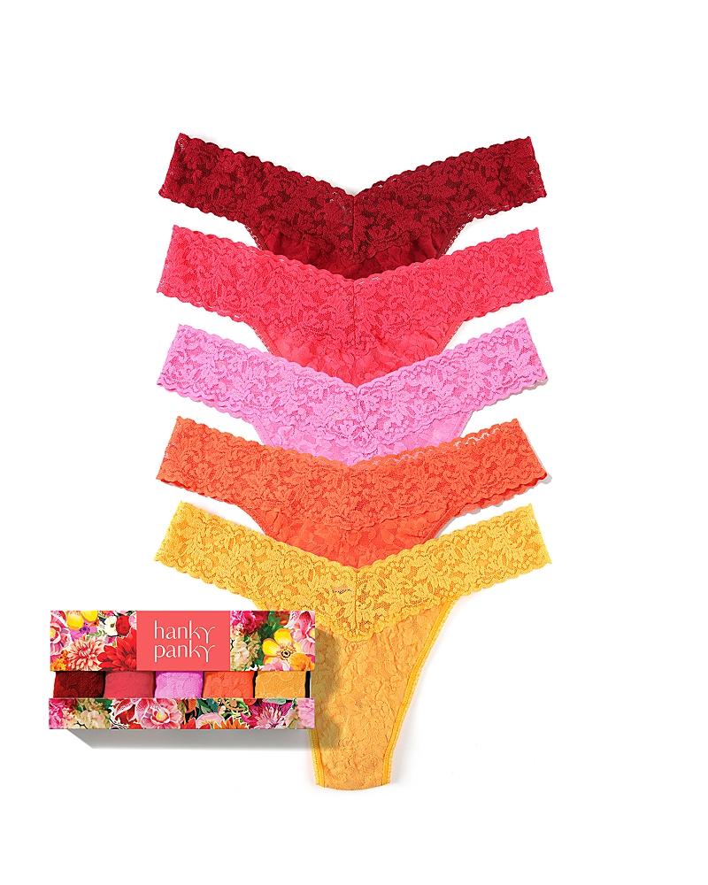 Signature Lace Original Rise Thong Fashion 5-Pack Product Image