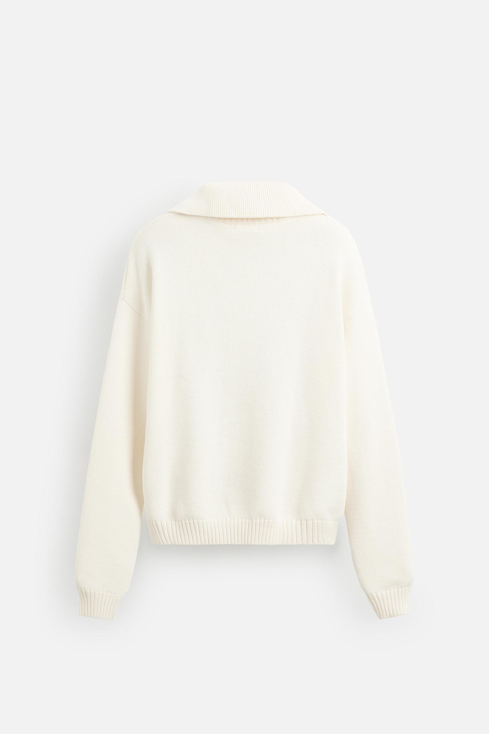 COTTON BLEND KNIT POLO Product Image