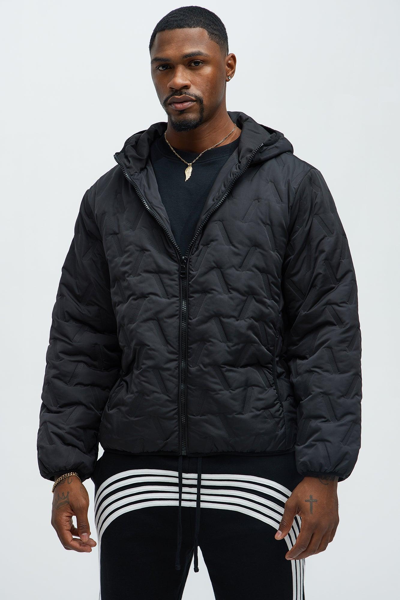 Everett Hooded Lightweight Puffer - Black Product Image