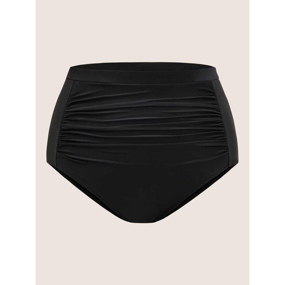 Plus Size Solid Crossover Square Neck Adjustable Straps Swim Top Women's Swimwear Indigo Resort Twist High stretch Skinny Square Neck Curve Swim Tops BloomChic 30/6X Product Image