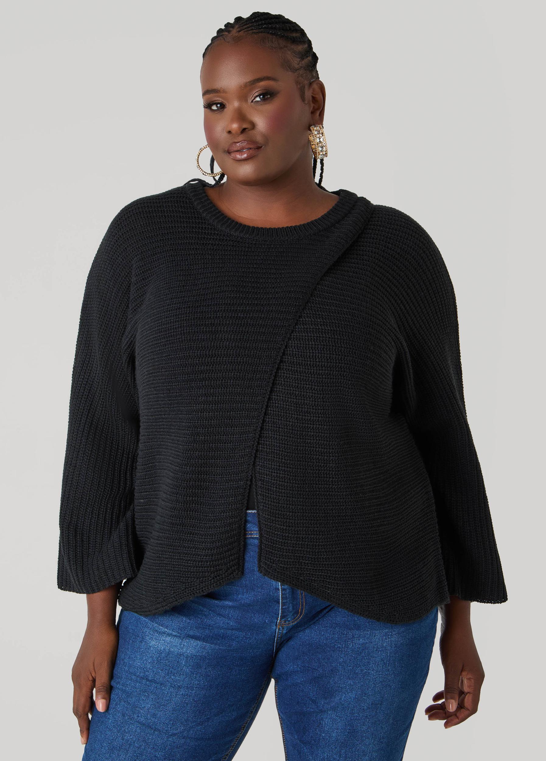 Crisscross Ribbed Sweater Product Image