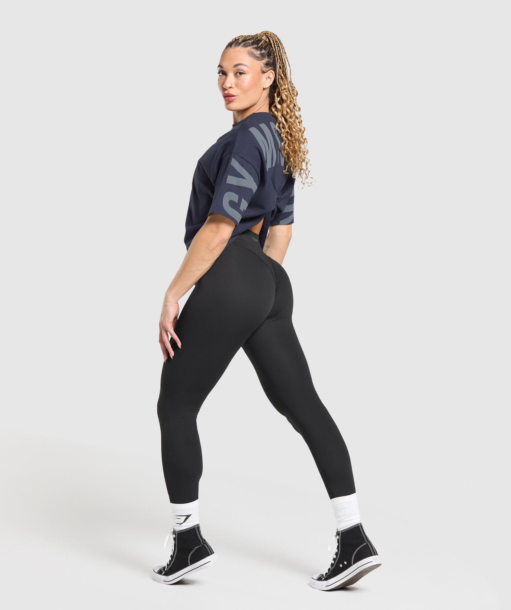 Gymshark Wordmark Graphic T-Shirt - Heavy Blue Female Product Image