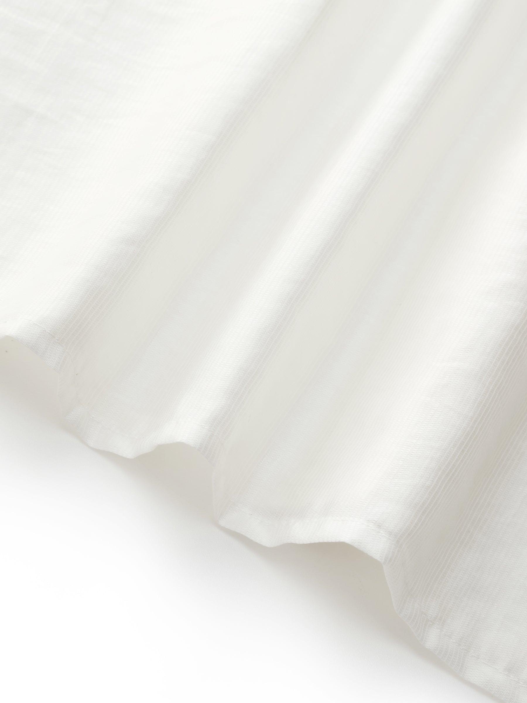 Tencel Blend Ruffle V-Neck Women Shirt With Layered Camisole Product Image