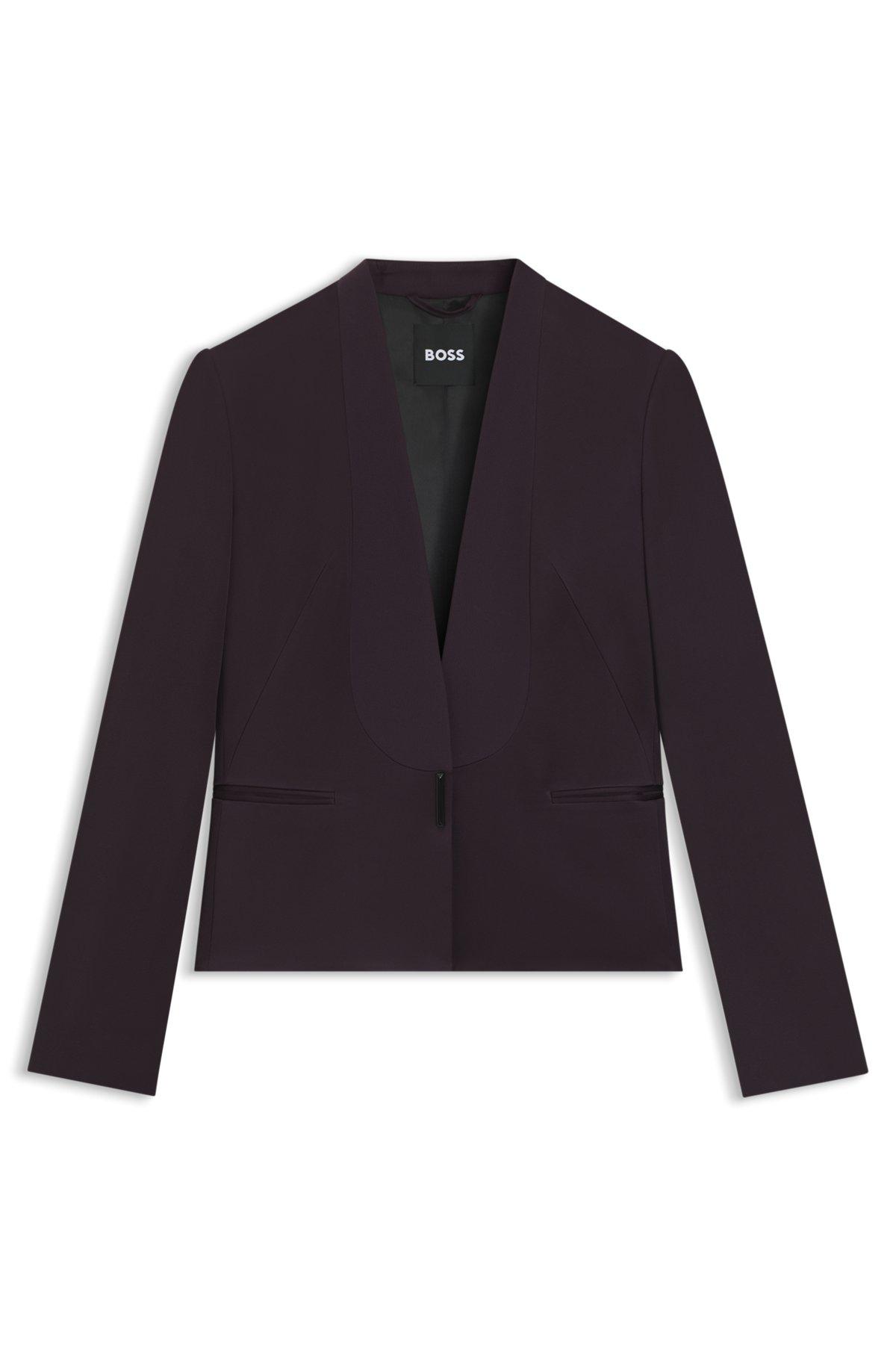 Regular-fit tuxedo blazer with shawl lapels Product Image