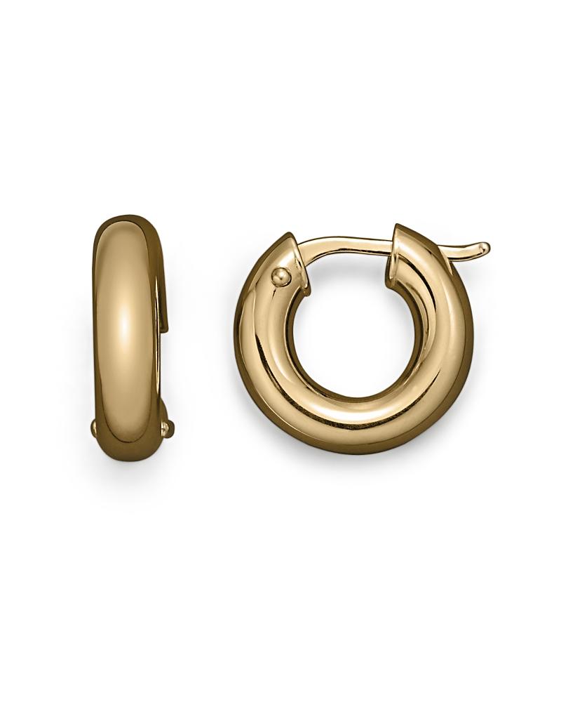 Womens 18K Yellow Gold Huggie Hoop Earrings/0.5 Product Image