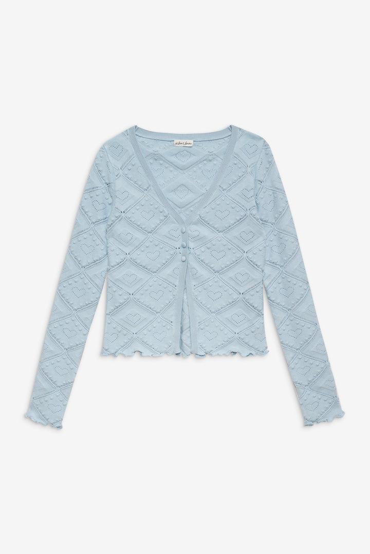Coco Knit Cardigan — Baby Blue Product Image