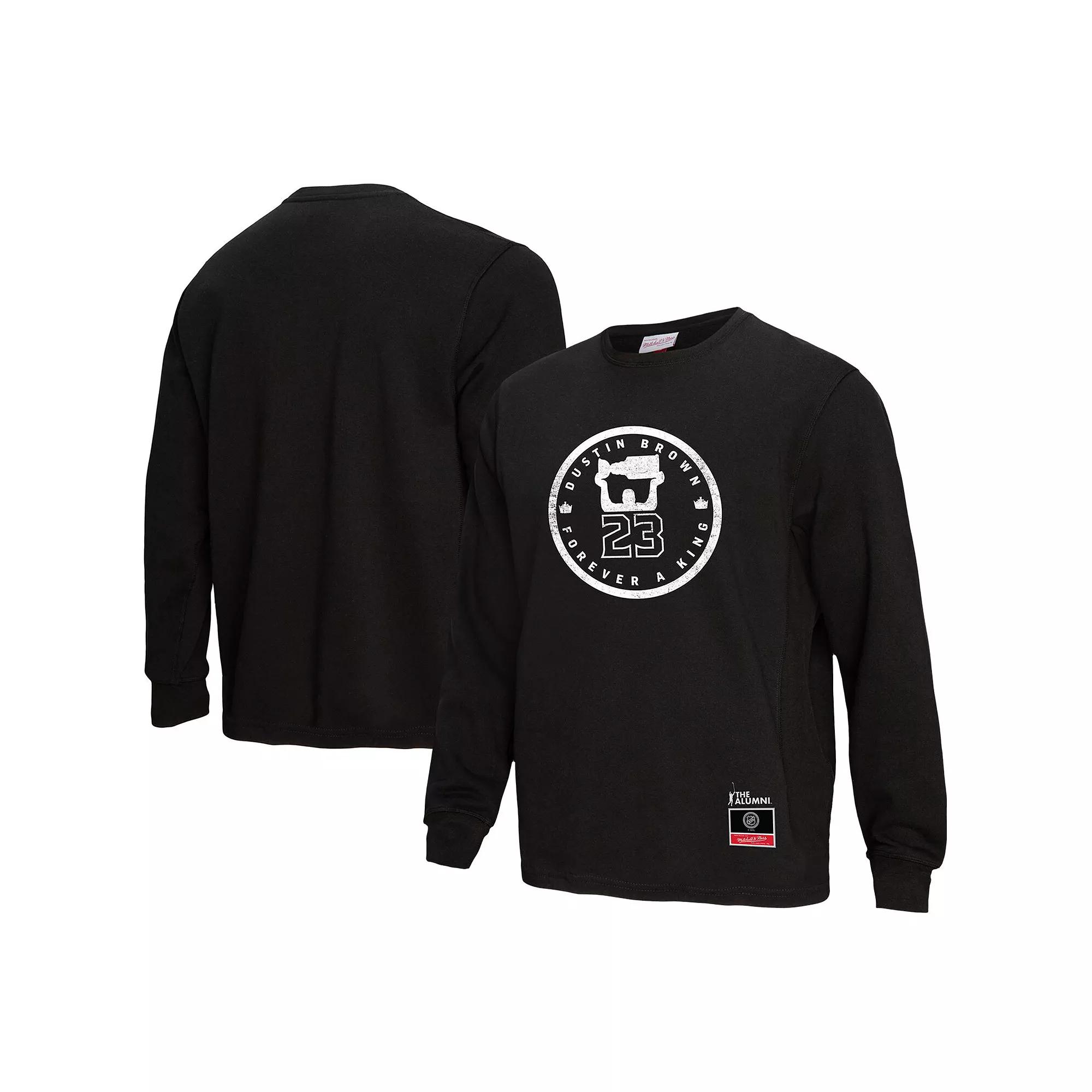 Men's Mitchell & Ness Dustin Brown Black Los Angeles Kings Forever A King Long Sleeve T-Shirt,  Product Image