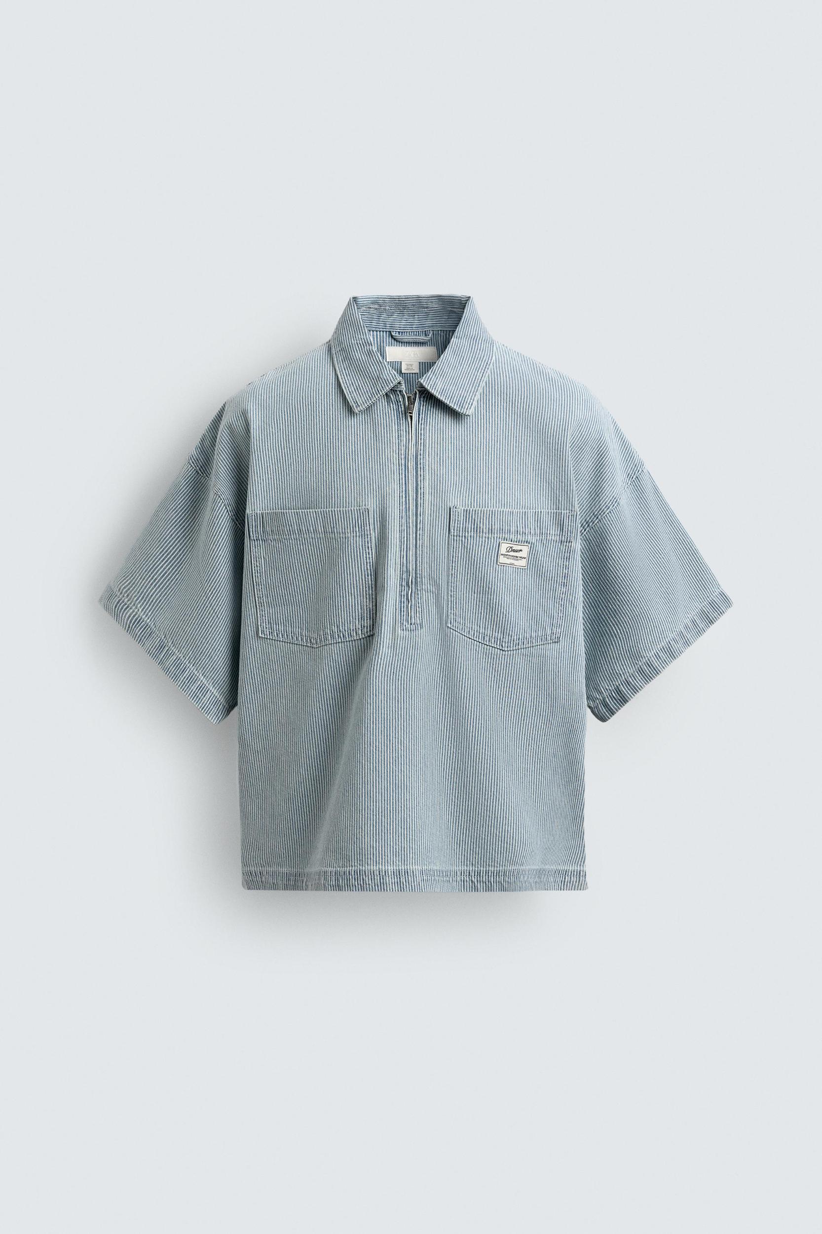 WASHED STRIPED BOXY FIT POLO Product Image
